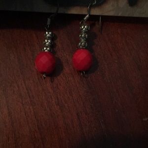 Hand made jewelry! Red stone and silver pieces!
